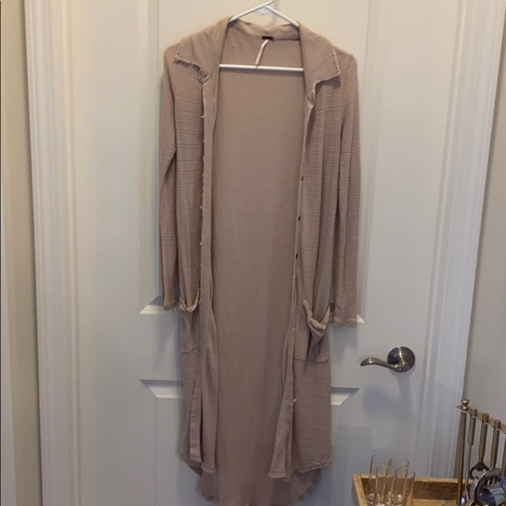 Free People Distressed Cardigan